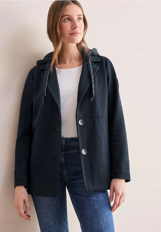 Jacke mit abnehmbarer Kapuze