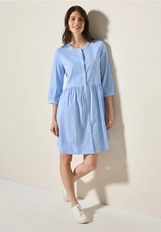 Gestreiftes Seersucker Kleid