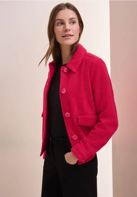 Jacke in Woll-Optik