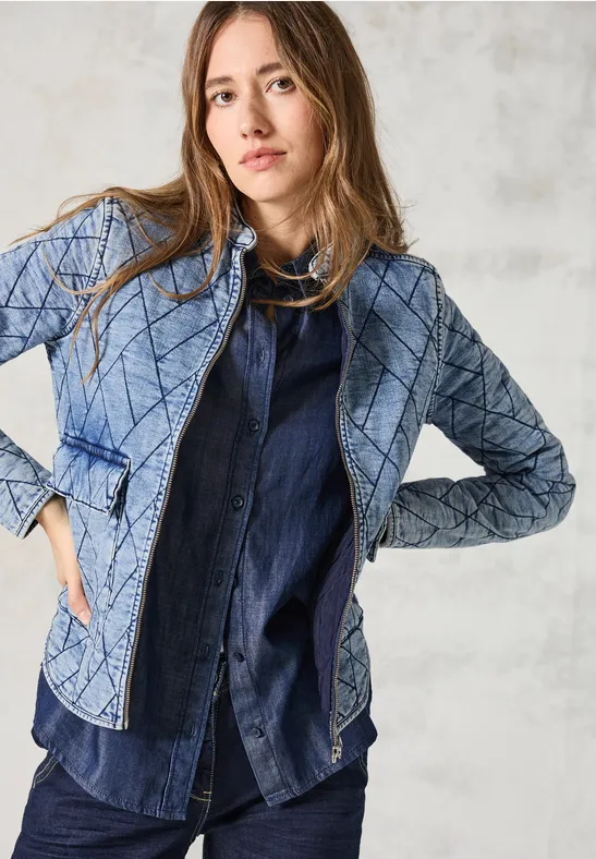 Gesteppte Jeansjacke
