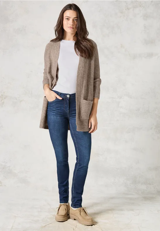 Langer Boucl� Cardigan