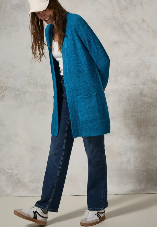 Langer Boucl� Cardigan