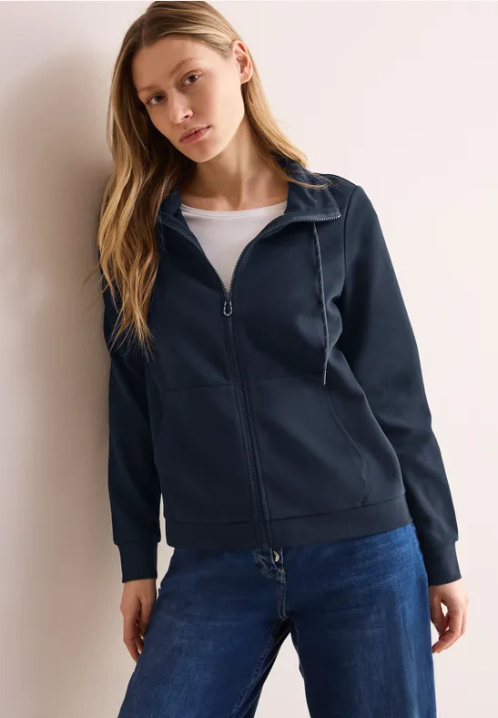 Sweatjacke mit Struktur