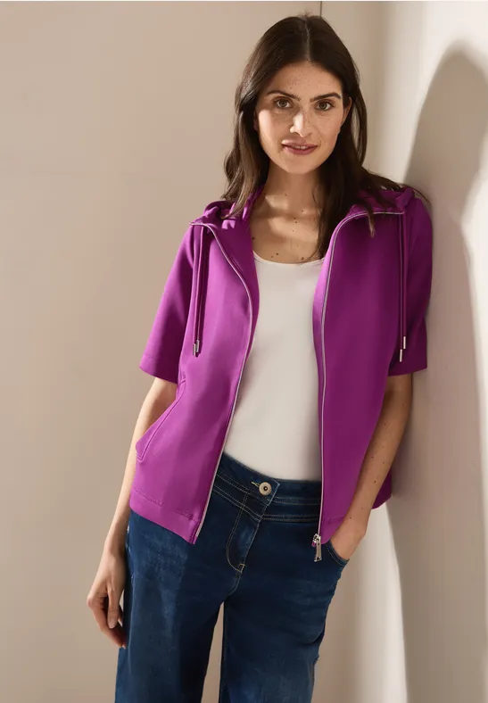 Kurzarm Sweatjacke