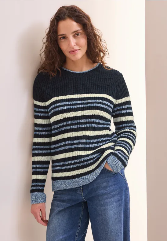 Gestreifter Moulin� Pullover