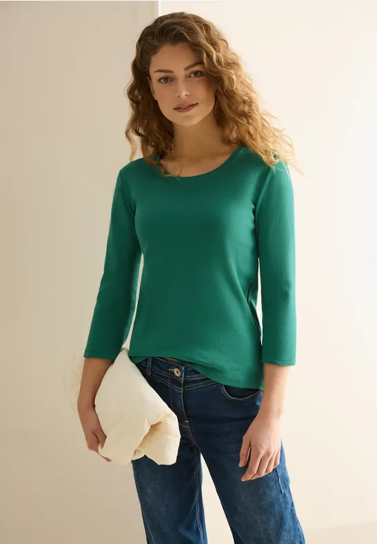 Basic Shirt mit Rundhals
