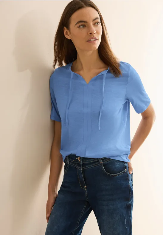 T-Shirt im Tunika-Look