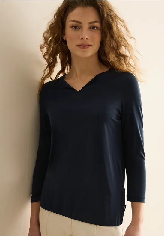 Jersey Shirt im Tunika-Look