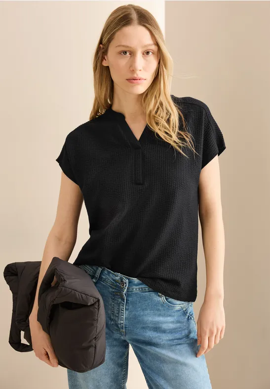 T-Shirt im Tunika-Look