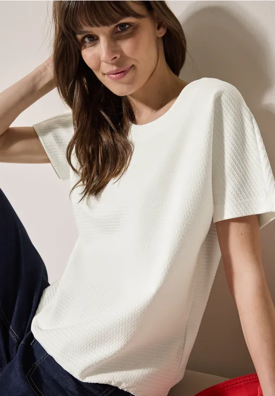 T-Shirt mit Struktur