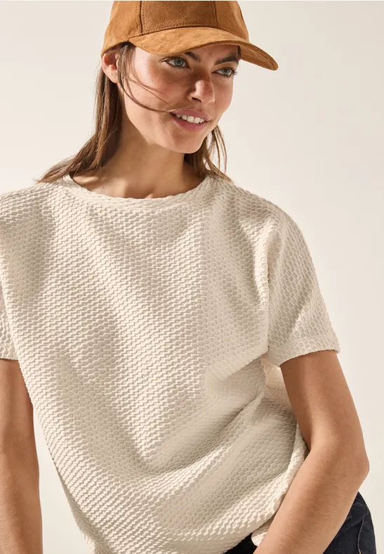 T-Shirt mit Struktur