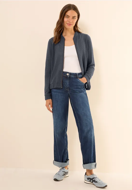 Jacke im Strick-Look