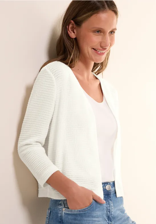 Offene Ajour-Look Jacke