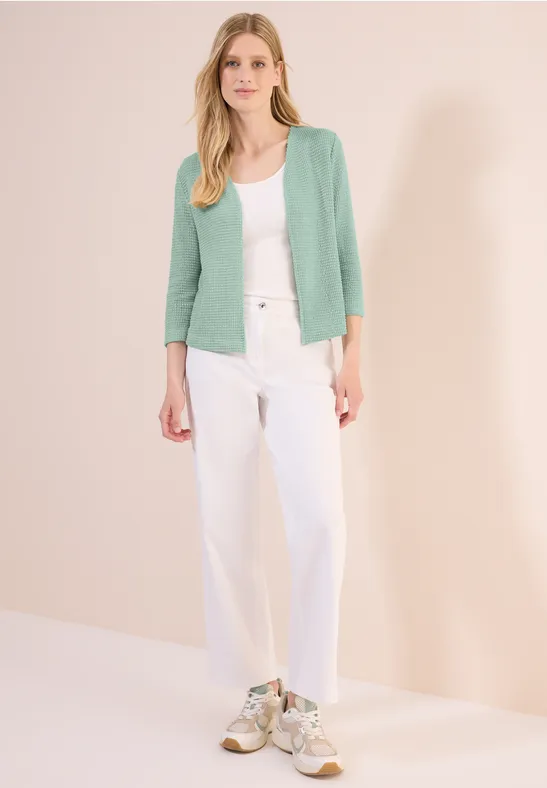 Offene Ajour-Look Jacke