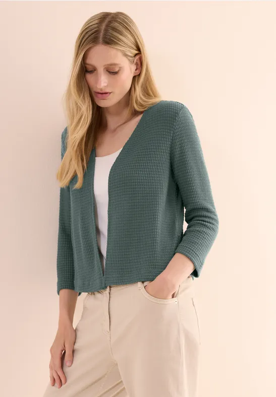 Offene Ajour-Look Jacke