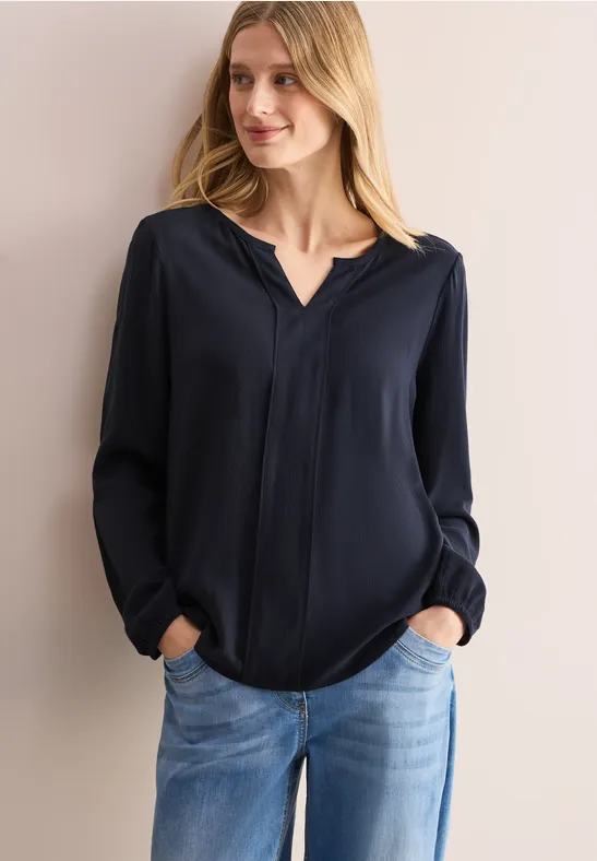 Bluse in Unifarbe