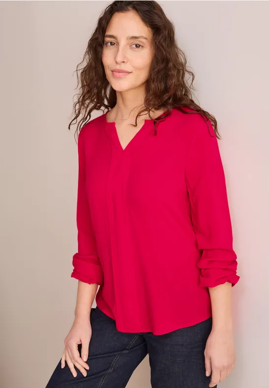 Bluse in Unifarbe