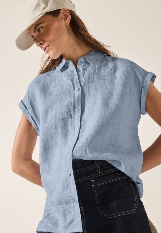 Chambray Leinenbluse