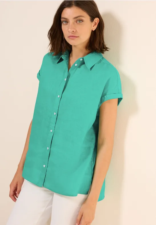 Leinen-Hemdbluse