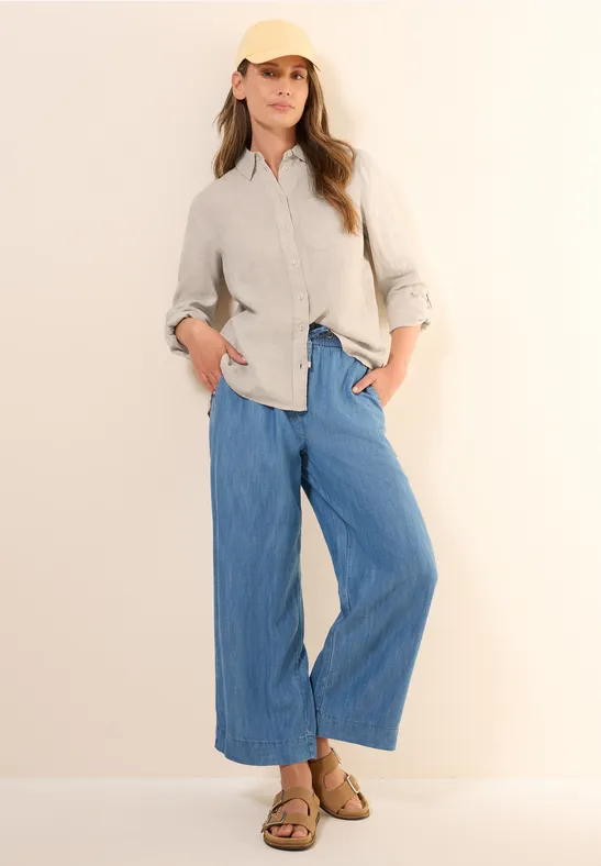 Leinen-Hemdbluse