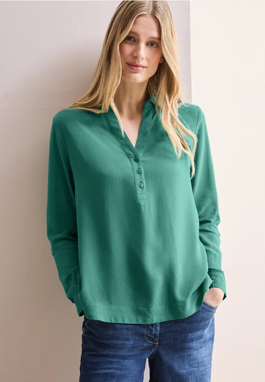Bluse in Unifarbe