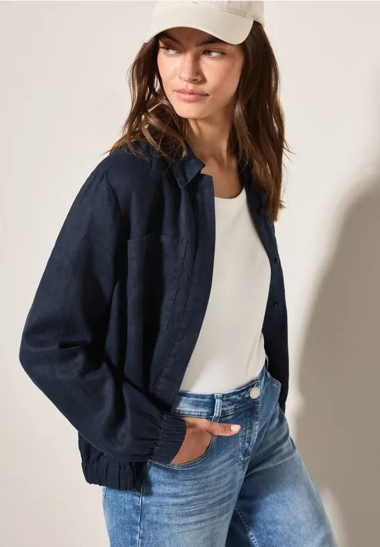 Leinen-Blouson