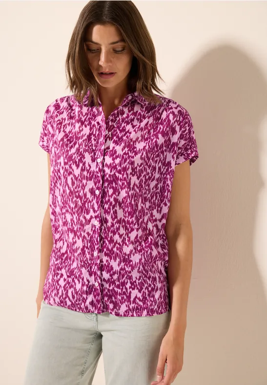 Bluse mit Minimal Print