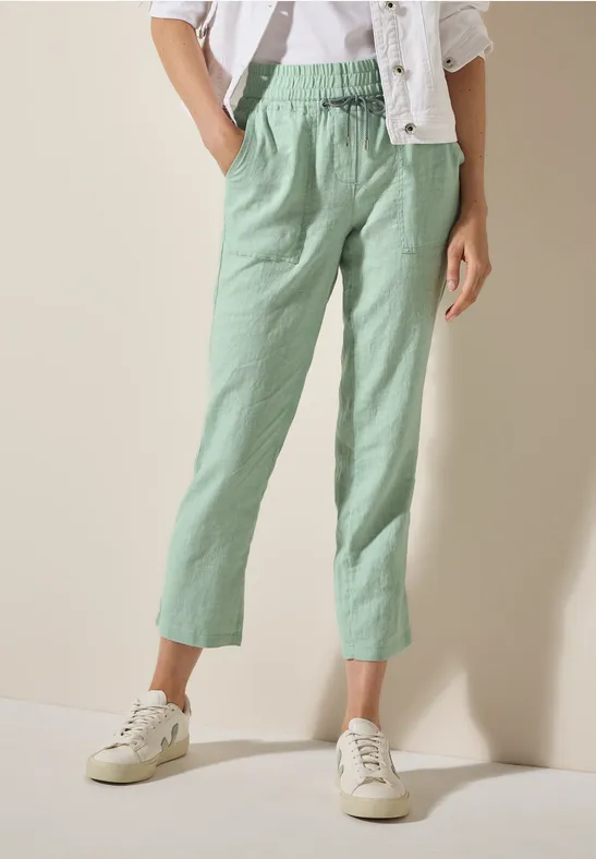 Leinenhose im Casual Fit