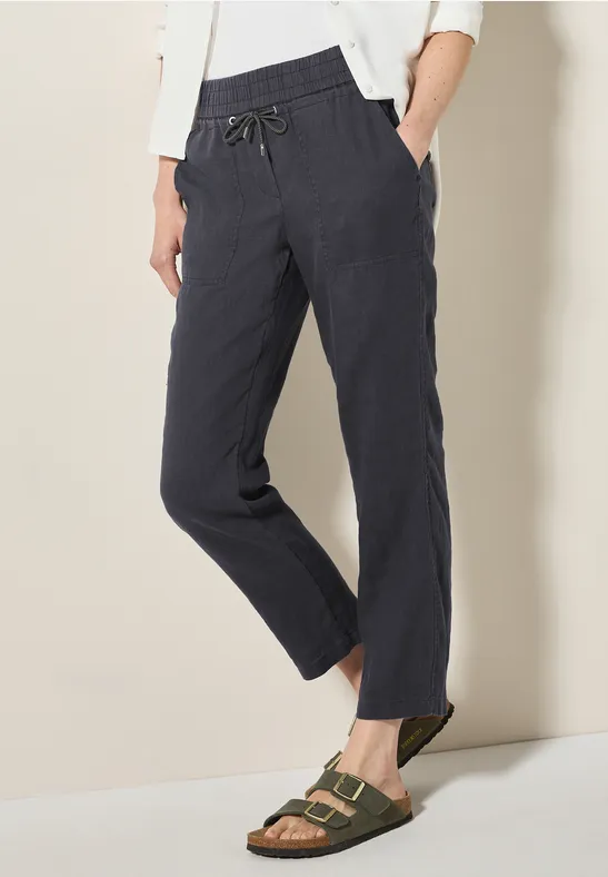 Leinenhose im Casual Fit