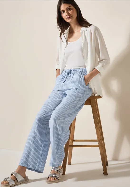 Wide Leg Leinenhose