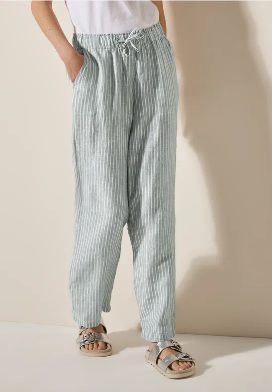 Wide Leg Leinenhose