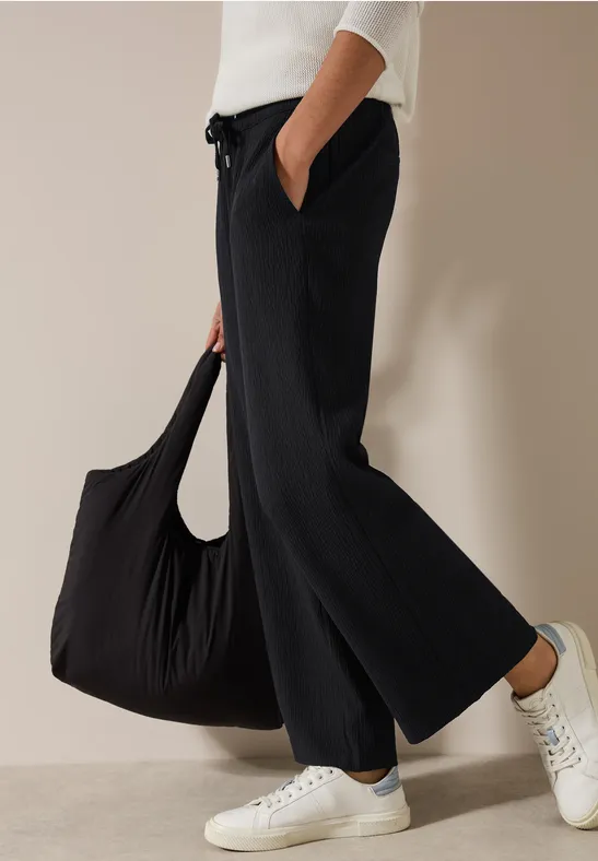 Wide Leg Strukturhose