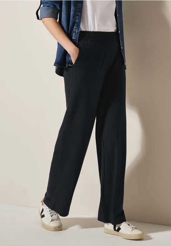 Wide Leg Jersey-Hose