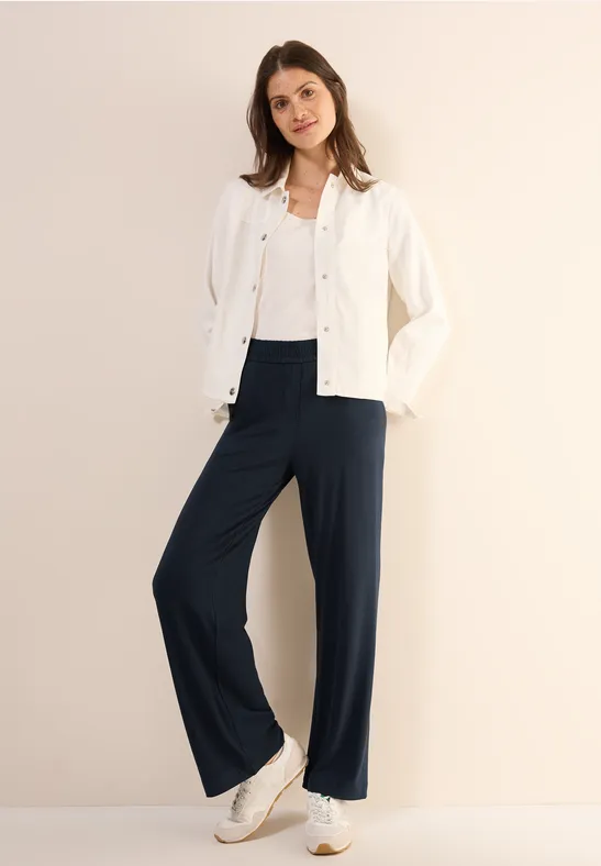 Wide Leg Jersey-Hose